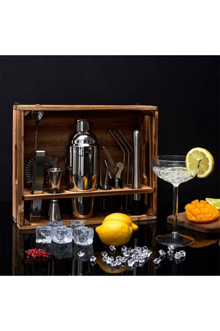 Set para cocktails em aço inoxidável 15 peças