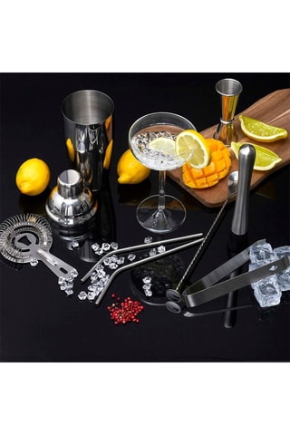 Set para cocktails em aço inoxidável 15 peças