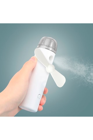 Ventoinha recarregável com vaporizador - Branco