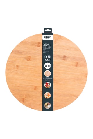 Plataforma giratória em bambu 35 cm