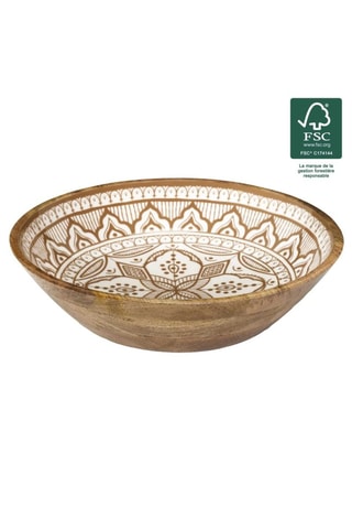 Saladeira em madeira de mangueira Dune - 33 cm