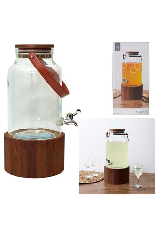 Fonte com suporte de madeira 6 l