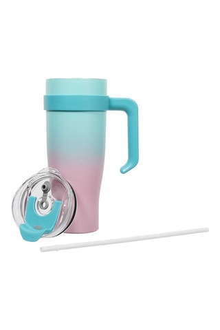 Caneca de viagem Miami em aço inoxidável Tie and Dye - 1200 cl - Modelo aleatório