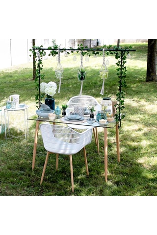 Barra de decoração de mesa ajustável - Preto - 139 a 250 cm