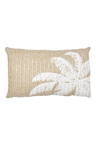 Almofada - 30 x 50 cm - Castanho e branco