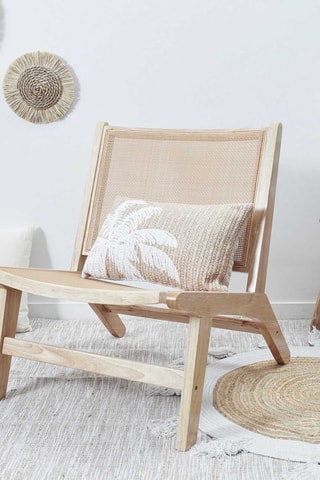 Almofada - 30 x 50 cm - Castanho e branco