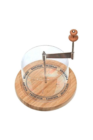 Raschietto per formaggio in legno e acciaio inossidabile