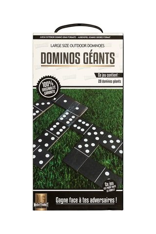 28 dominós formato grande Branco e preto