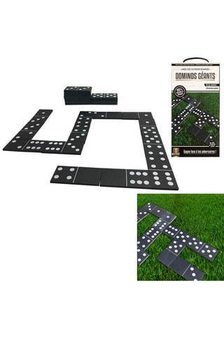 28 dominós formato grande Branco e preto