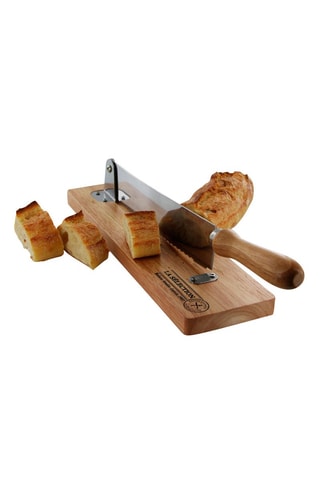 Affettatrice da pane in legno e acciaio inossidabile
