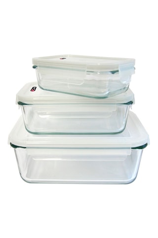 3 recipientes com tampa hermética em silicone - Cor aleatória