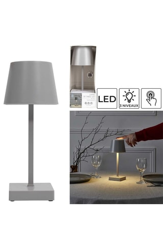 Candeeiro de mesa LED - Cinzento
