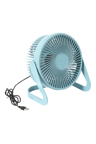 Ventoinha de mesa silenciosa USB - Azul-claro