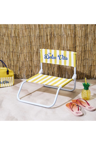 Cadeira de praia dobrável Dolce Vita - Amarelo - 47 x 44 x 52 cm