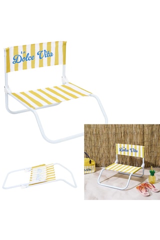 Cadeira de praia dobrável Dolce Vita - Amarelo - 47 x 44 x 52 cm
