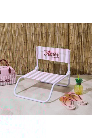 Cadeira de praia dobrável Dolce Vita - Rosa - 47 x 44 x 52 cm