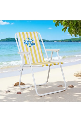 Cadeira dobrável Dolce Vita - Amarelo - 75 x 44 x 52 cm