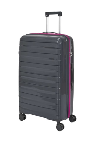 Conjunto de 3 malas Rome - Cinzento-escuro e rosa - 57/66/76 cm