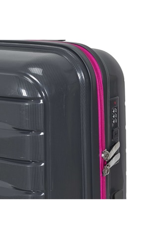 Conjunto de 3 malas Rome - Cinzento-escuro e rosa - 57/66/76 cm