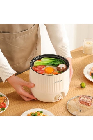 Elektrische Multifunctionele Kookpan - Beige - 1,8 l