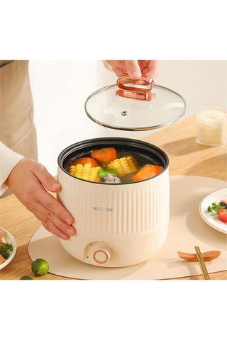 Elektrische Multifunctionele Kookpan - Beige - 1,8 l