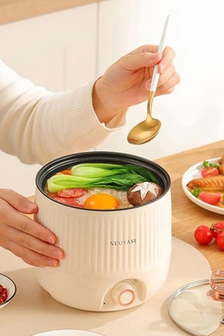 Elektrische Multifunctionele Kookpan - Beige - 1,8 l