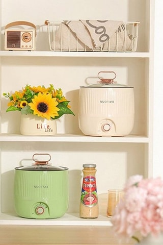 Elektrische Multifunctionele Kookpan - Beige - 1,8 l