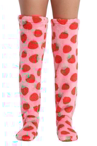 Chaussettes - Fraise - Rose