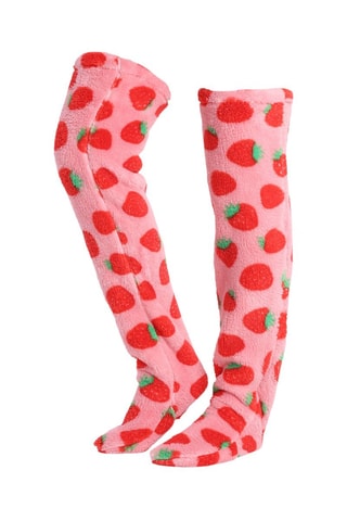 Chaussettes - Fraise - Rose