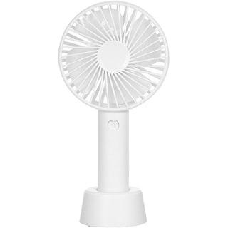 Mini ventilateur rechargeable avec support de table - Blanc