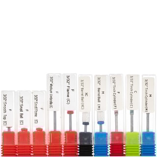 Kit de fraises manucure en céramique - 10 embouts