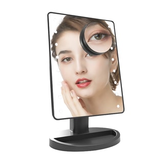 Miroir LED tactile - 180° - Noir