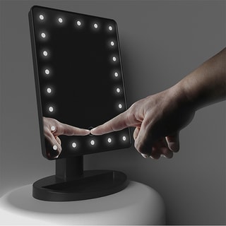 Miroir LED tactile - 180° - Noir