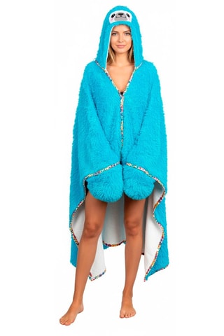 Peignoir à capuche - Bleu clair