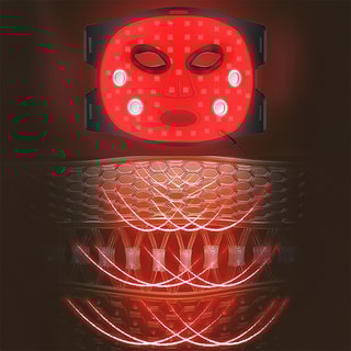 Masque de  luminothérapie LED - Fonction thermique - Visage