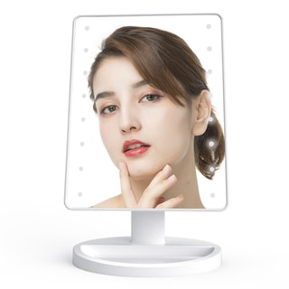 Miroir LED tactile - 180° - Blanc