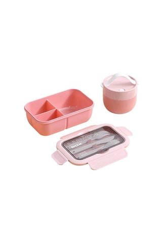 Boîte à lunch avec bol - 21 x 13 x 7,5 cm