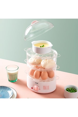 BPA-vrije thermoplastische elektrische stoomkoker- 3 niveaus.