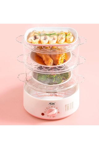 BPA-vrije thermoplastische elektrische stoomkoker- 3 niveaus.