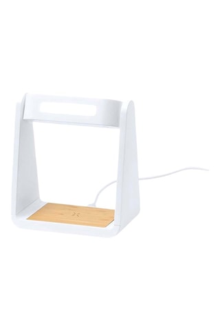 Horloge multifonction avec fonction lampe et chargeur sans fil - 10 W - Blanc