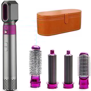 Kit sèche-cheveux 5-en-1 - Lissage, séchage & bouclage - 6 produits