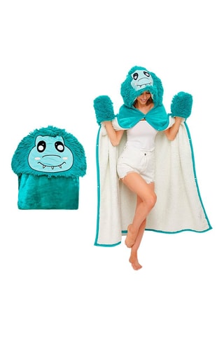 Peignoir à capuche - Bleu