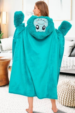 Peignoir à capuche - Bleu