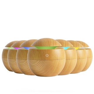 Humidificateur avec lumières LED - 130 ml - Beige