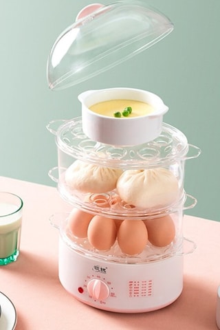 BPA-vrije thermoplastische elektrische stoomkoker- 3 niveaus.
