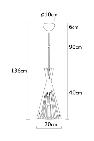 Hanglamp Mezopotamya - Koperkleurig - 40 W