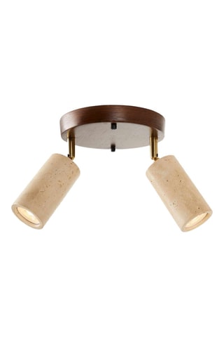 Houten Plafondlamp - Beige 