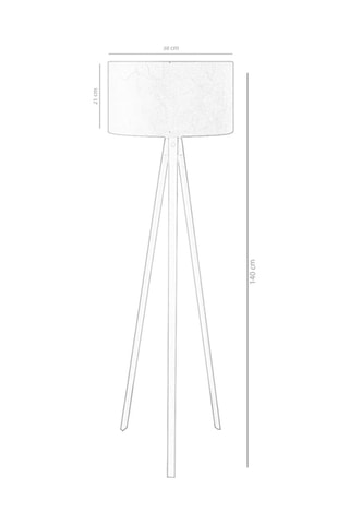 Staanlamp op driepoot - Beige en Grijs - 40 W