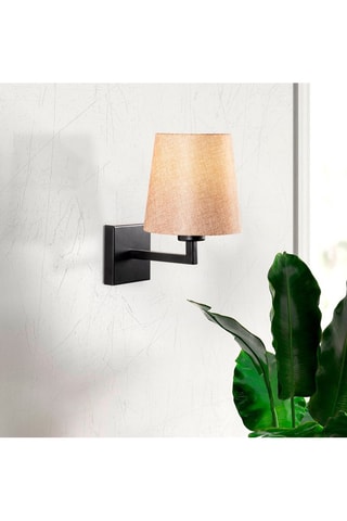 Wandlamp - Zwart en Crèmekleurig - 40 W