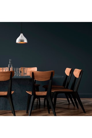 Hanglamp Tattoo - Zwart en Zilverkleurig - 40 W